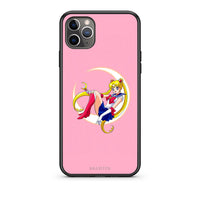 Thumbnail for iPhone 11 Pro Max Moon Girl θήκη από τη Smartfits με σχέδιο στο πίσω μέρος και μαύρο περίβλημα | Smartphone case with colorful back and black bezels by Smartfits