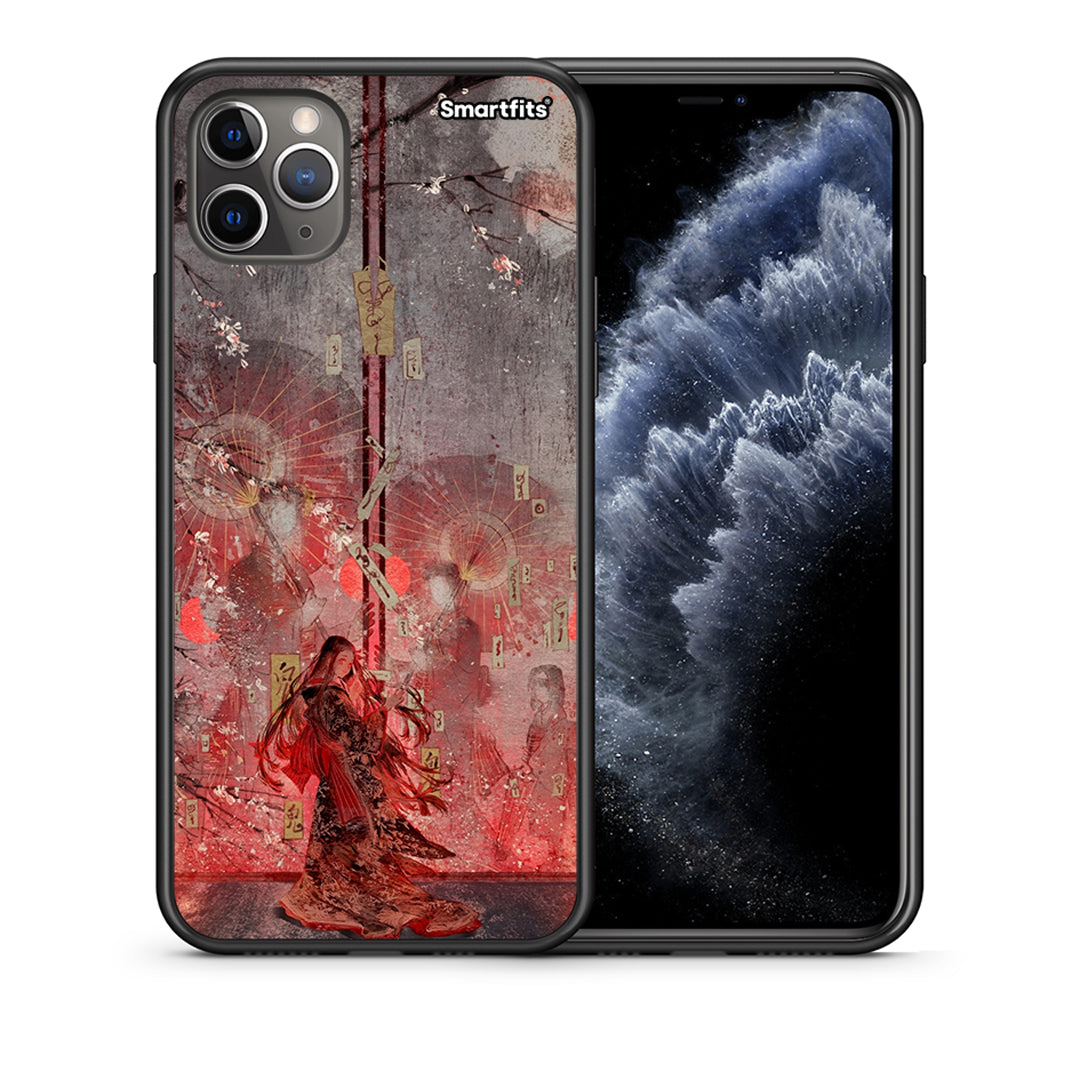 Θήκη iPhone 11 Pro Nezuko Kamado από τη Smartfits με σχέδιο στο πίσω μέρος και μαύρο περίβλημα | iPhone 11 Pro Nezuko Kamado case with colorful back and black bezels