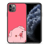 Thumbnail for Θήκη Αγίου Βαλεντίνου iPhone 11 Pro Max Pig Love 1 από τη Smartfits με σχέδιο στο πίσω μέρος και μαύρο περίβλημα | iPhone 11 Pro Max Pig Love 1 case with colorful back and black bezels