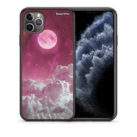 Thumbnail for Θήκη iPhone 11 Pro Pink Moon από τη Smartfits με σχέδιο στο πίσω μέρος και μαύρο περίβλημα | iPhone 11 Pro Pink Moon case with colorful back and black bezels