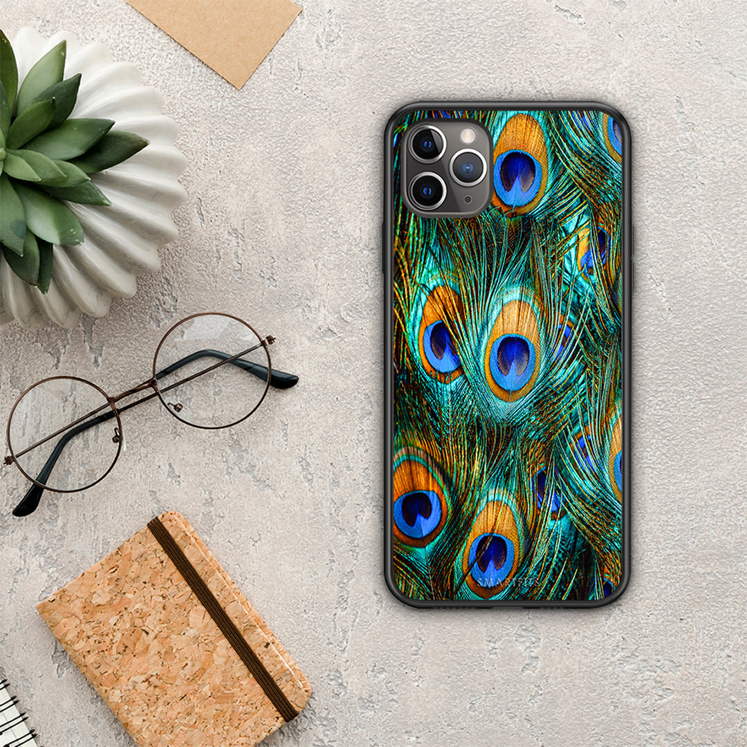 Real Peacock Feathers - iPhone 11 Pro case