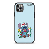 Thumbnail for iPhone 11 Pro Santa Stich θήκη από τη Smartfits με σχέδιο στο πίσω μέρος και μαύρο περίβλημα | Smartphone case with colorful back and black bezels by Smartfits