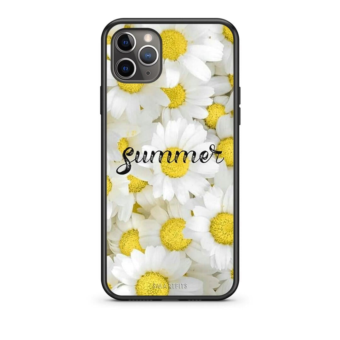 iPhone 11 Pro Summer Daisies Θήκη από τη Smartfits με σχέδιο στο πίσω μέρος και μαύρο περίβλημα | Smartphone case with colorful back and black bezels by Smartfits