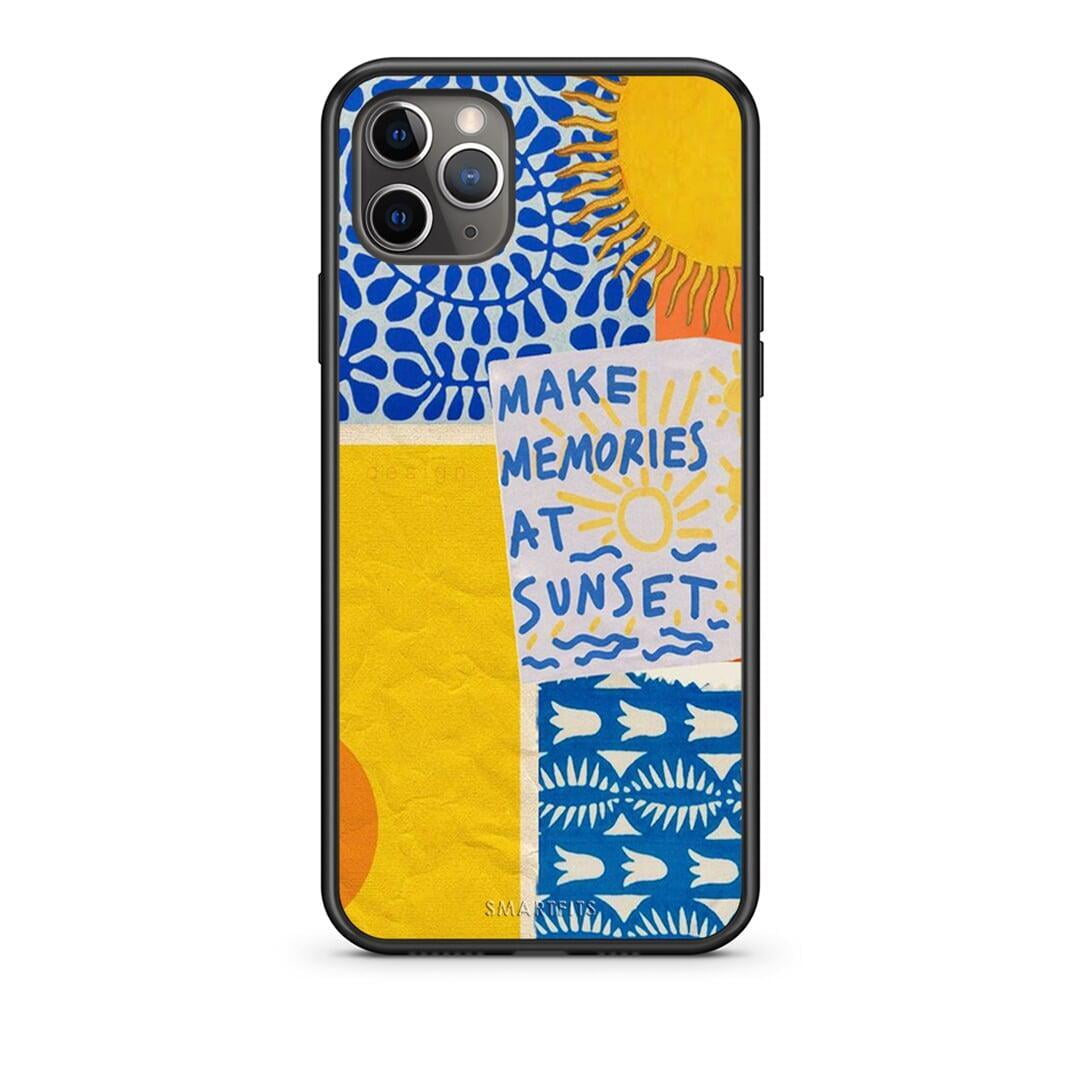 iPhone 11 Pro Max Sunset Memories Θήκη από τη Smartfits με σχέδιο στο πίσω μέρος και μαύρο περίβλημα | Smartphone case with colorful back and black bezels by Smartfits