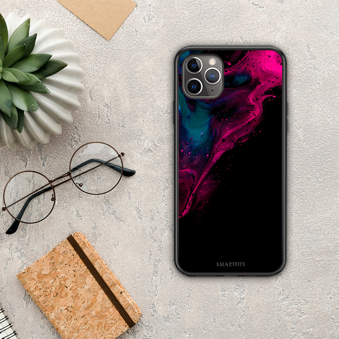Watercolor Pink Black - iPhone 11 Pro Max case