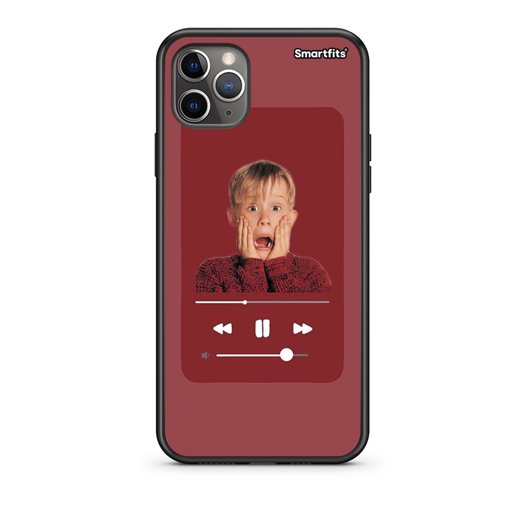 iPhone 11 Pro Xmas Alone Music θήκη από τη Smartfits με σχέδιο στο πίσω μέρος και μαύρο περίβλημα | Smartphone case with colorful back and black bezels by Smartfits