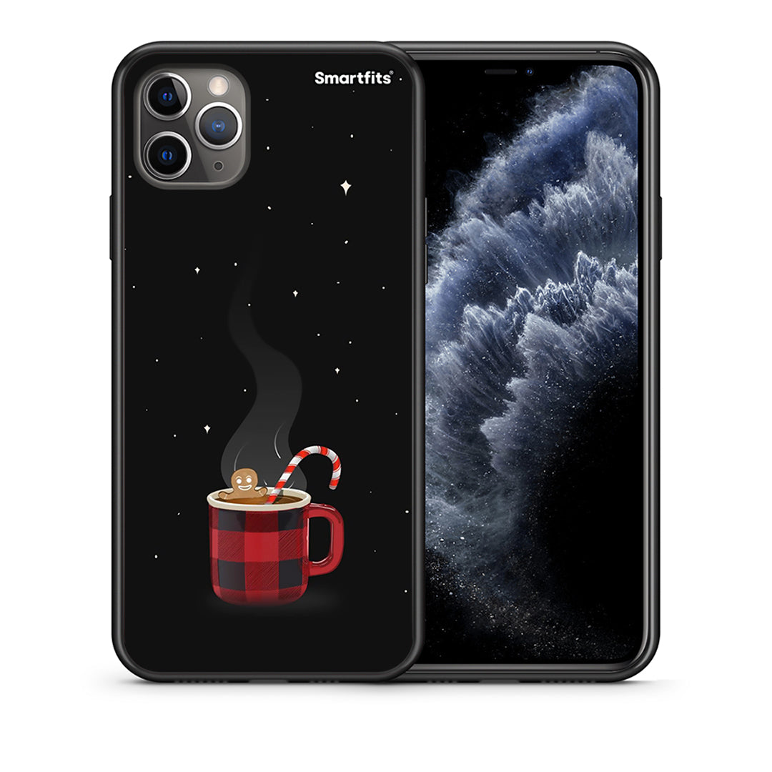 Θήκη iPhone 11 Pro Xmas Bathing από τη Smartfits με σχέδιο στο πίσω μέρος και μαύρο περίβλημα | iPhone 11 Pro Xmas Bathing case with colorful back and black bezels