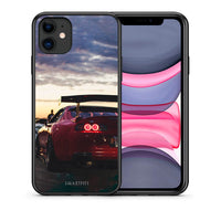 Thumbnail for Θήκη iPhone 11 Racing Supra από τη Smartfits με σχέδιο στο πίσω μέρος και μαύρο περίβλημα | iPhone 11 Racing Supra case with colorful back and black bezels
