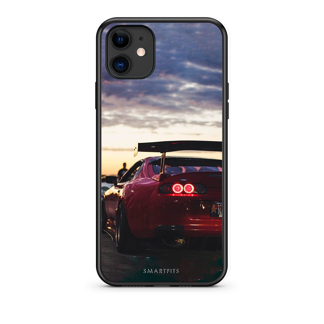 iPhone 11 Racing Supra θήκη από τη Smartfits με σχέδιο στο πίσω μέρος και μαύρο περίβλημα | Smartphone case with colorful back and black bezels by Smartfits