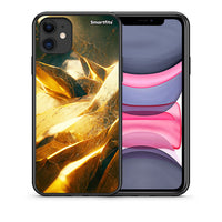 Thumbnail for Θήκη iPhone 11 Real Gold από τη Smartfits με σχέδιο στο πίσω μέρος και μαύρο περίβλημα | iPhone 11 Real Gold case with colorful back and black bezels