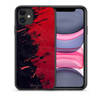 Thumbnail for Θήκη Αγίου Βαλεντίνου iPhone 11 Red Paint από τη Smartfits με σχέδιο στο πίσω μέρος και μαύρο περίβλημα | iPhone 11 Red Paint case with colorful back and black bezels