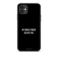 Thumbnail for iPhone 11 Salute θήκη από τη Smartfits με σχέδιο στο πίσω μέρος και μαύρο περίβλημα | Smartphone case with colorful back and black bezels by Smartfits