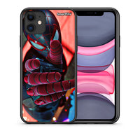 Thumbnail for Θήκη iPhone 11 Spider Hand από τη Smartfits με σχέδιο στο πίσω μέρος και μαύρο περίβλημα | iPhone 11 Spider Hand case with colorful back and black bezels