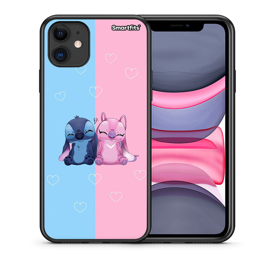 Θήκη iPhone 11 Stitch And Angel από τη Smartfits με σχέδιο στο πίσω μέρος και μαύρο περίβλημα | iPhone 11 Stitch And Angel case with colorful back and black bezels