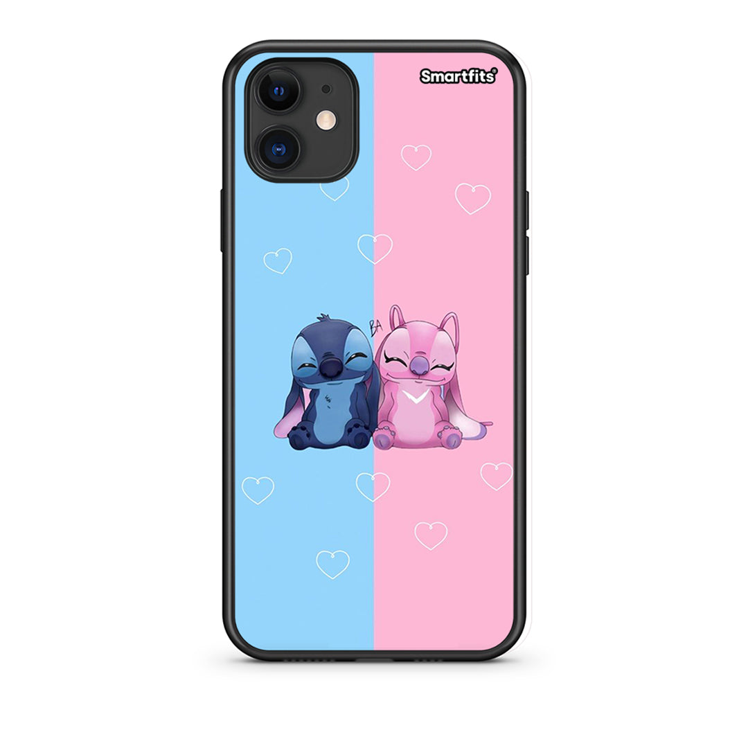 iPhone 11 Stitch And Angel Θήκη από τη Smartfits με σχέδιο στο πίσω μέρος και μαύρο περίβλημα | Smartphone case with colorful back and black bezels by Smartfits