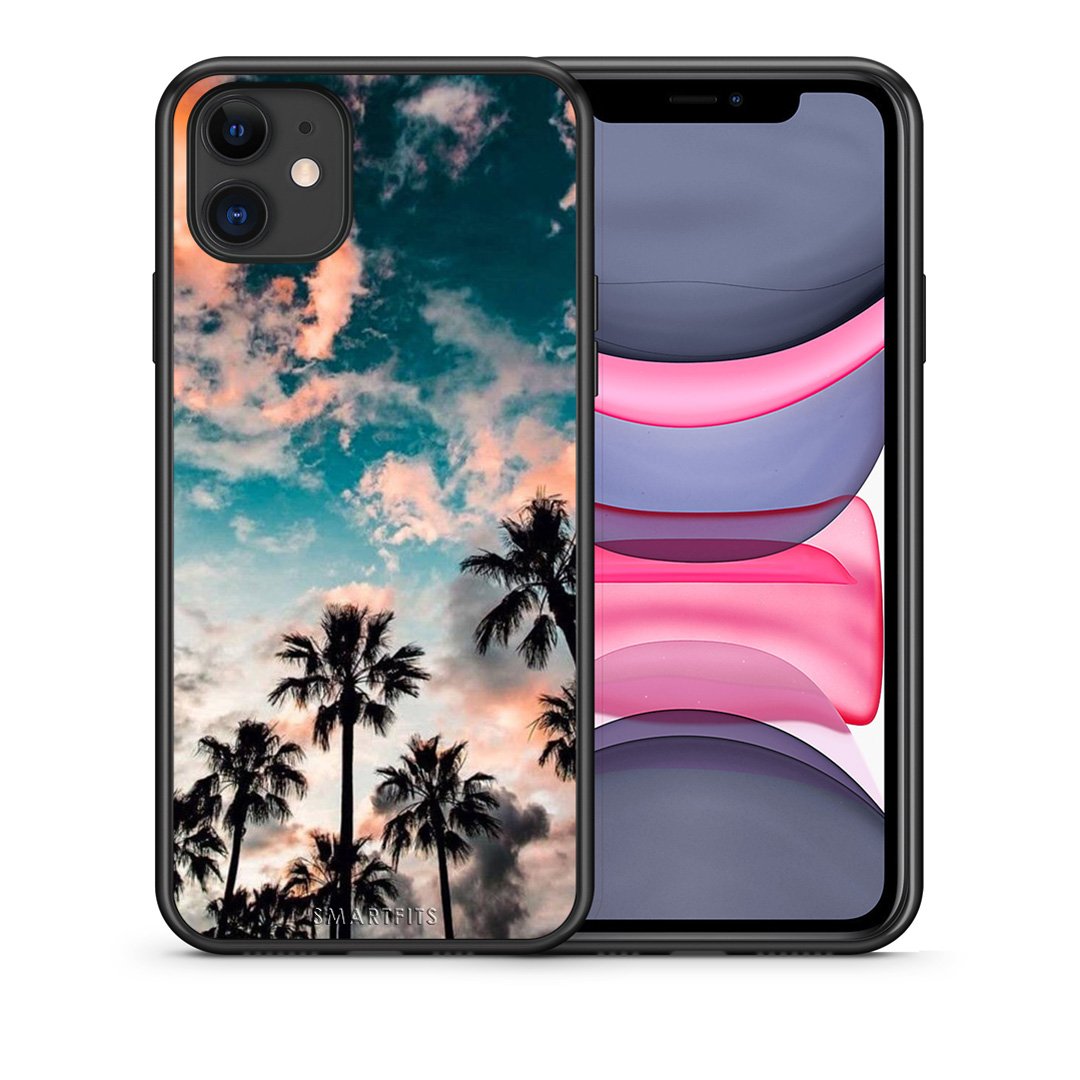 Θήκη iPhone 11 Sky Summer από τη Smartfits με σχέδιο στο πίσω μέρος και μαύρο περίβλημα | iPhone 11 Sky Summer case with colorful back and black bezels