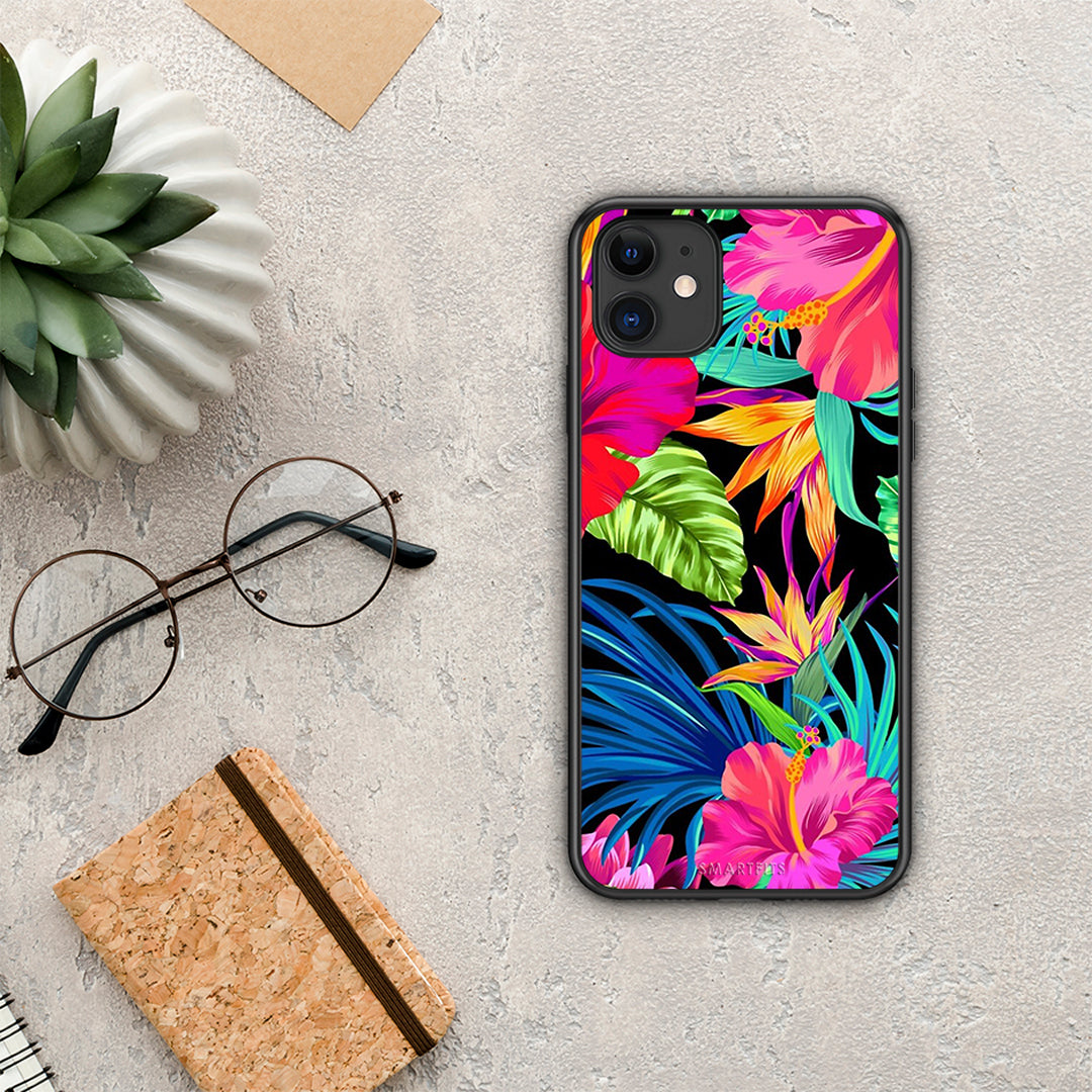 Tropical Flowers - iPhone 11 case