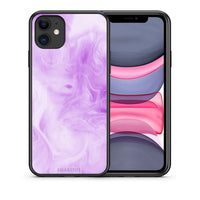 Thumbnail for Θήκη iPhone 11 Lavender Watercolor από τη Smartfits με σχέδιο στο πίσω μέρος και μαύρο περίβλημα | iPhone 11 Lavender Watercolor case with colorful back and black bezels
