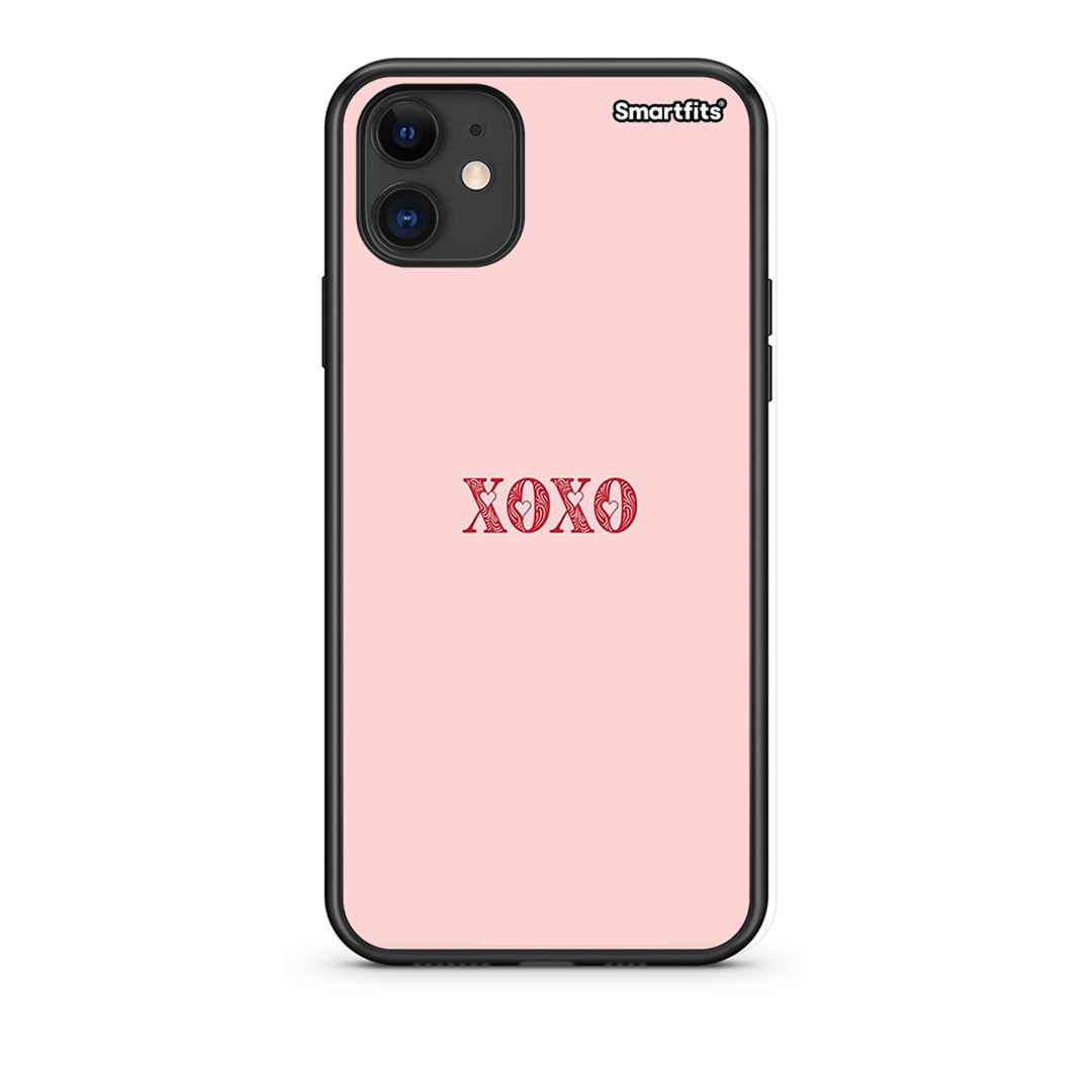 iPhone 11 XOXO Love Θήκη από τη Smartfits με σχέδιο στο πίσω μέρος και μαύρο περίβλημα | Smartphone case with colorful back and black bezels by Smartfits