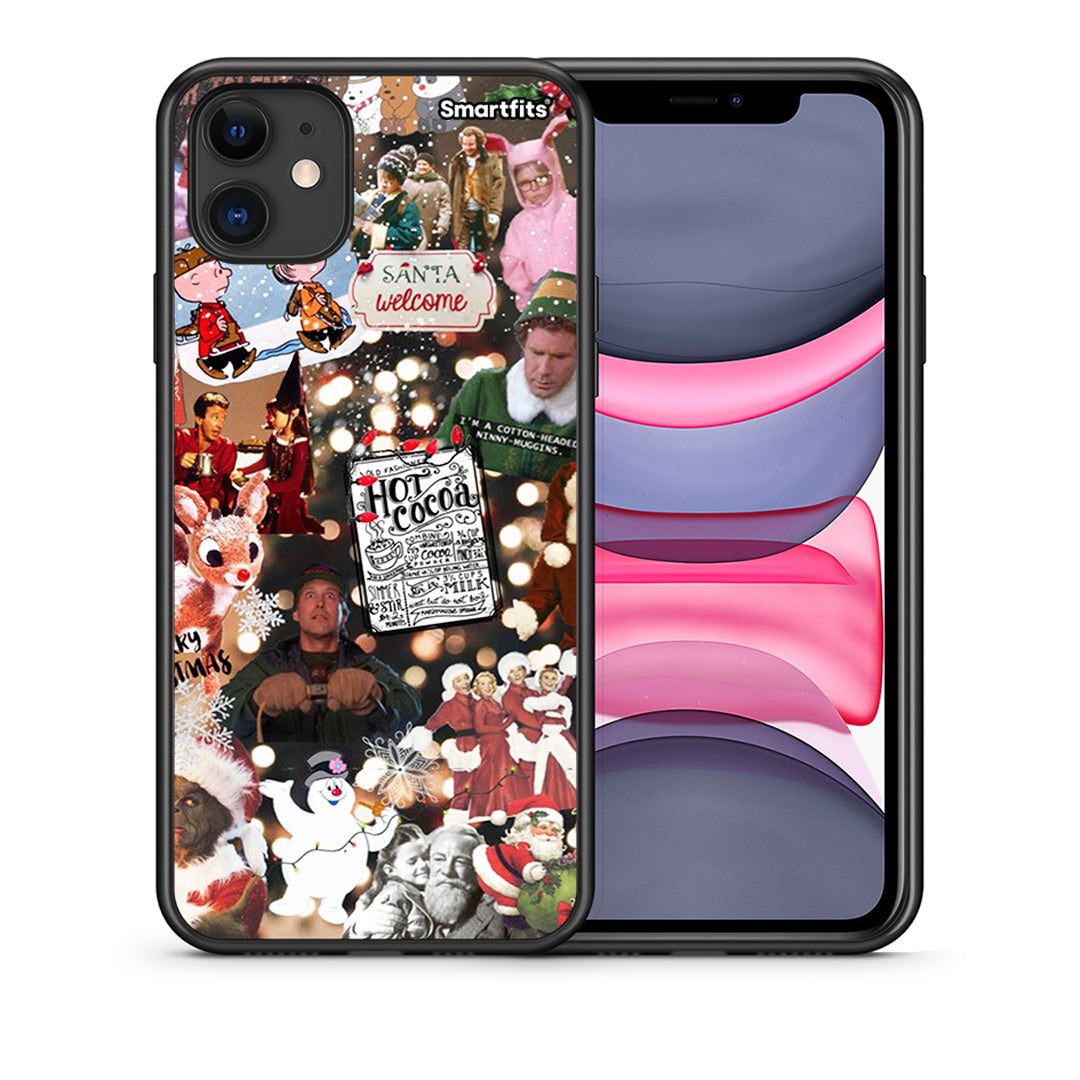 Θήκη iPhone 11 Xmas Movies από τη Smartfits με σχέδιο στο πίσω μέρος και μαύρο περίβλημα | iPhone 11 Xmas Movies case with colorful back and black bezels