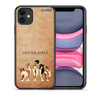 Thumbnail for Θήκη iPhone 11 You Go Girl από τη Smartfits με σχέδιο στο πίσω μέρος και μαύρο περίβλημα | iPhone 11 You Go Girl case with colorful back and black bezels