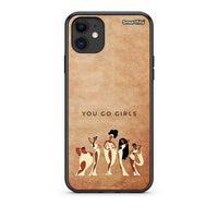 Thumbnail for iPhone 11 You Go Girl Θήκη από τη Smartfits με σχέδιο στο πίσω μέρος και μαύρο περίβλημα | Smartphone case with colorful back and black bezels by Smartfits