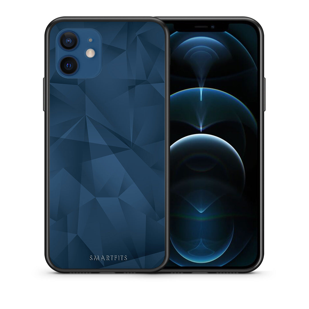 Geometric Blue Abstract - iPhone 12 case