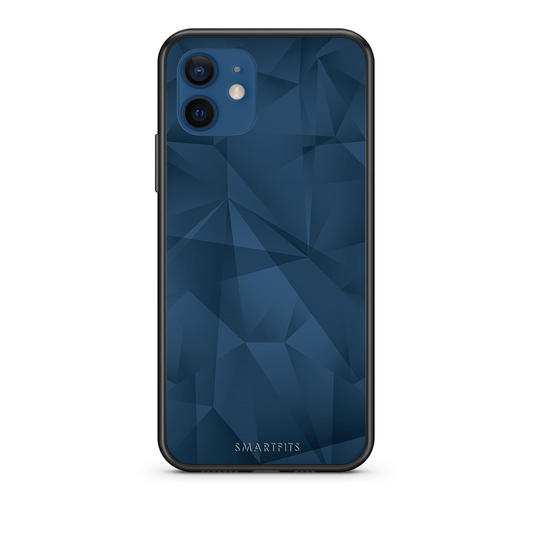 Geometric Blue Abstract - iPhone 12 case