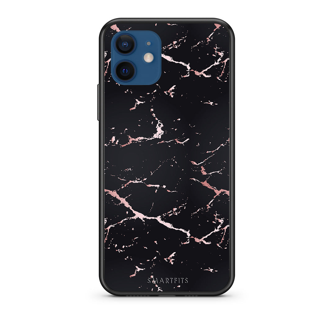 Marble Black Rosegold - iPhone 12 Pro case
