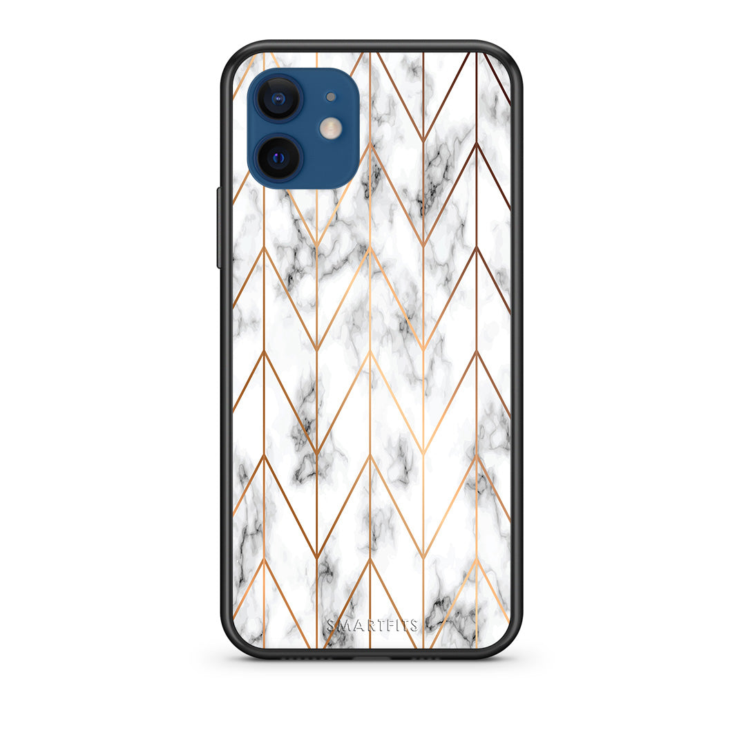 Marble Gold Geometric - iPhone 12 case