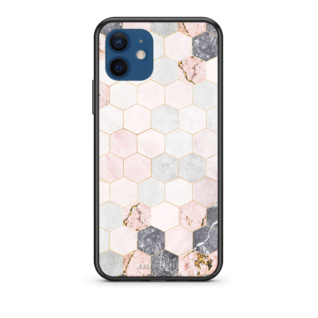 Marble Hexagon Pink - iPhone 12 case