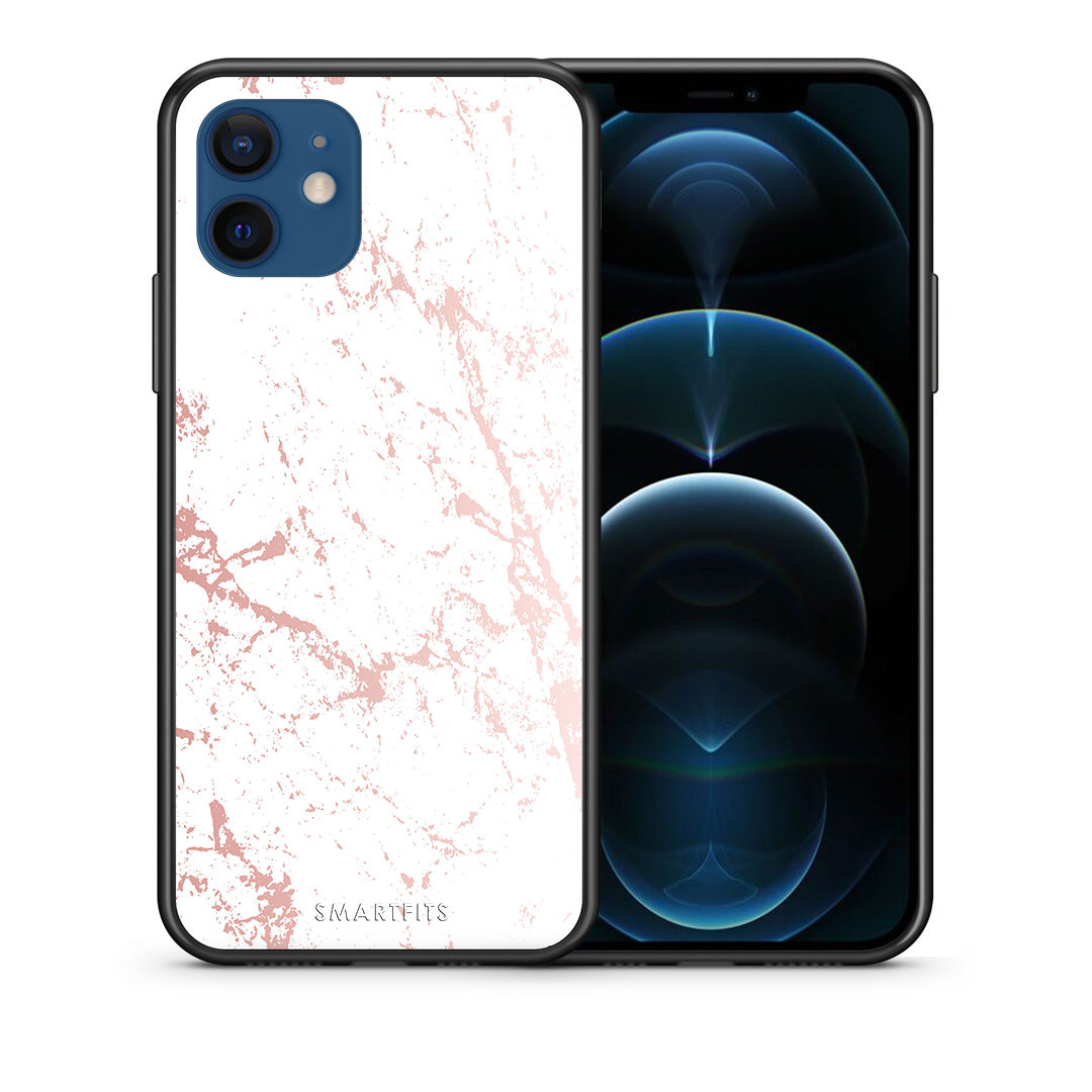 Marble Pink Splash - iPhone 12 case