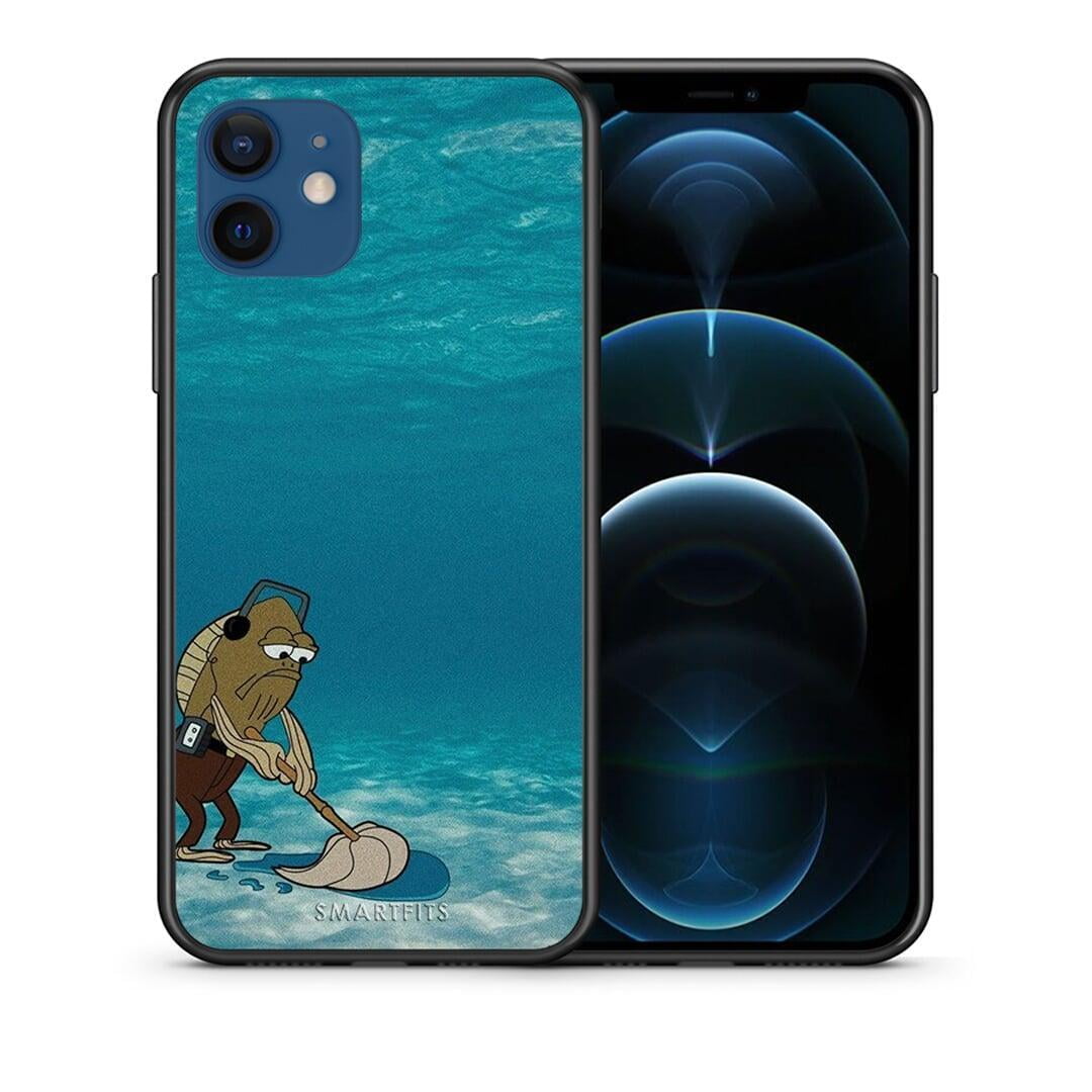 Θήκη iPhone 12 Pro Clean The Ocean από τη Smartfits με σχέδιο στο πίσω μέρος και μαύρο περίβλημα | iPhone 12 Pro Clean The Ocean case with colorful back and black bezels