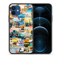 Thumbnail for Θήκη iPhone 12 Pro Live To Travel από τη Smartfits με σχέδιο στο πίσω μέρος και μαύρο περίβλημα | iPhone 12 Pro Live To Travel case with colorful back and black bezels