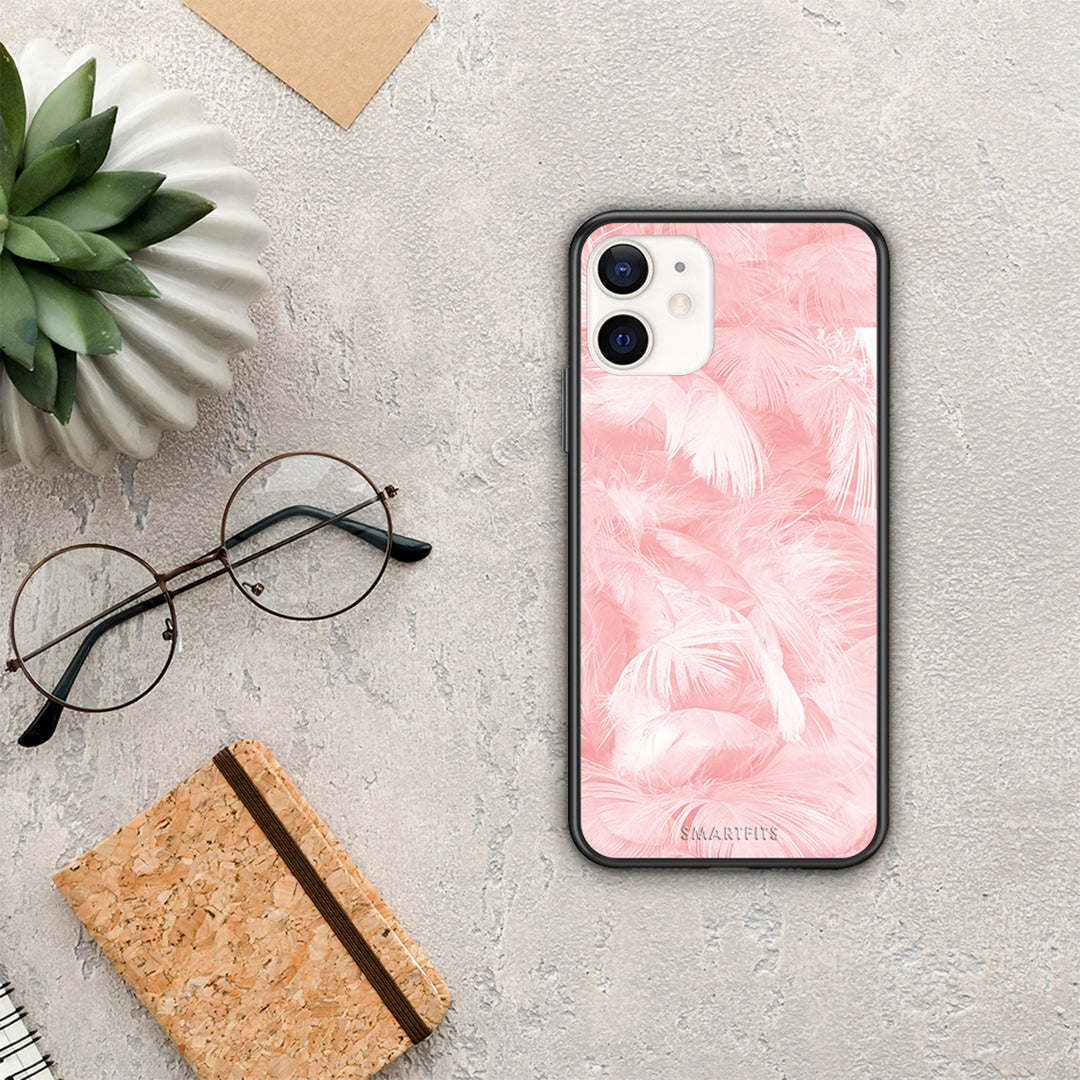 Boho Pink Feather - iPhone 12 Mini case