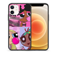 Thumbnail for Θήκη Αγίου Βαλεντίνου iPhone 12 Mini Bubble Girls από τη Smartfits με σχέδιο στο πίσω μέρος και μαύρο περίβλημα | iPhone 12 Mini Bubble Girls case with colorful back and black bezels