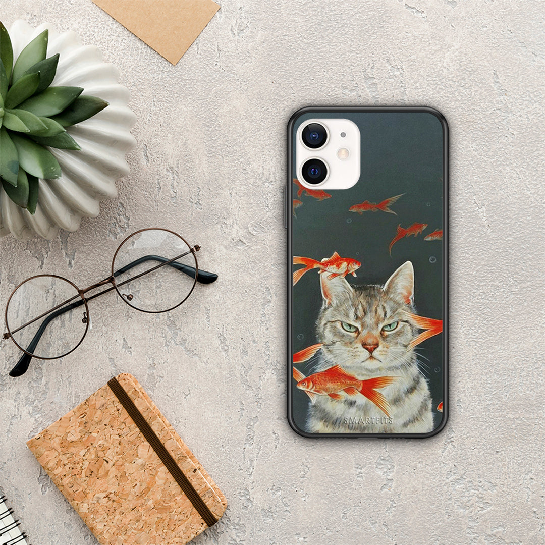 Cat Goldfish - iPhone 12 mini case