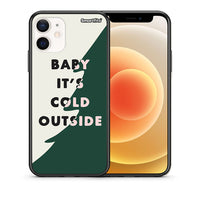 Thumbnail for Θήκη iPhone 12 Mini Cold Outside από τη Smartfits με σχέδιο στο πίσω μέρος και μαύρο περίβλημα | iPhone 12 Mini Cold Outside case with colorful back and black bezels