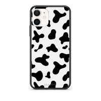 Thumbnail for Θήκη iPhone 12 Mini Cow Print από τη Smartfits με σχέδιο στο πίσω μέρος και μαύρο περίβλημα | iPhone 12 Mini Cow Print case with colorful back and black bezels