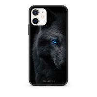 Thumbnail for Θήκη iPhone 12 Mini Dark Wolf από τη Smartfits με σχέδιο στο πίσω μέρος και μαύρο περίβλημα | iPhone 12 Mini Dark Wolf case with colorful back and black bezels