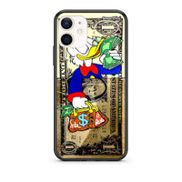 Thumbnail for Θήκη iPhone 12 Mini Duck Money από τη Smartfits με σχέδιο στο πίσω μέρος και μαύρο περίβλημα | iPhone 12 Mini Duck Money case with colorful back and black bezels