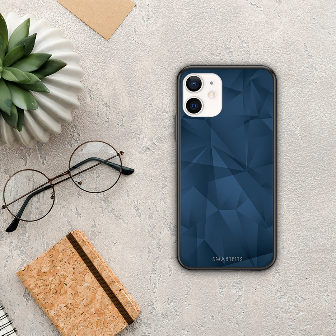 Geometric Blue Abstract - iPhone 12 Mini case
