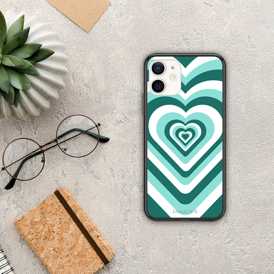Green Hearts - iPhone 12 Mini case
