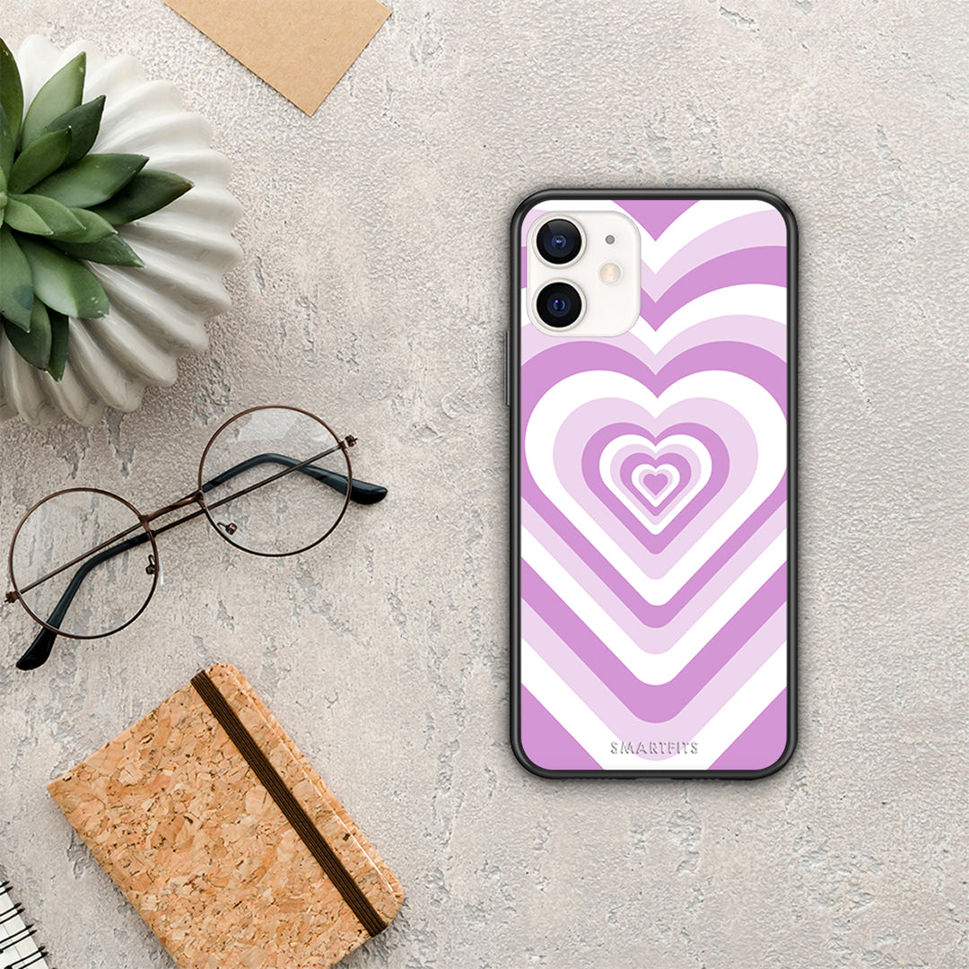 Lilac Hearts - iPhone 12 Mini case