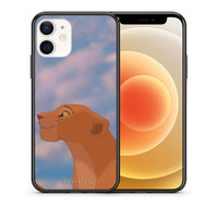 Thumbnail for Θήκη Αγίου Βαλεντίνου iPhone 12 Mini Lion Love 2 από τη Smartfits με σχέδιο στο πίσω μέρος και μαύρο περίβλημα | iPhone 12 Mini Lion Love 2 case with colorful back and black bezels