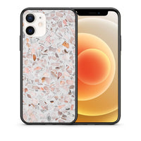 Thumbnail for Θήκη iPhone 12 Mini Marble Terrazzo από τη Smartfits με σχέδιο στο πίσω μέρος και μαύρο περίβλημα | iPhone 12 Mini Marble Terrazzo case with colorful back and black bezels