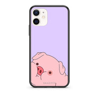 Thumbnail for Θήκη Αγίου Βαλεντίνου iPhone 12 Mini Pig Love 2 από τη Smartfits με σχέδιο στο πίσω μέρος και μαύρο περίβλημα | iPhone 12 Mini Pig Love 2 case with colorful back and black bezels