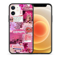 Thumbnail for Θήκη Αγίου Βαλεντίνου iPhone 12 Mini Pink Love από τη Smartfits με σχέδιο στο πίσω μέρος και μαύρο περίβλημα | iPhone 12 Mini Pink Love case with colorful back and black bezels