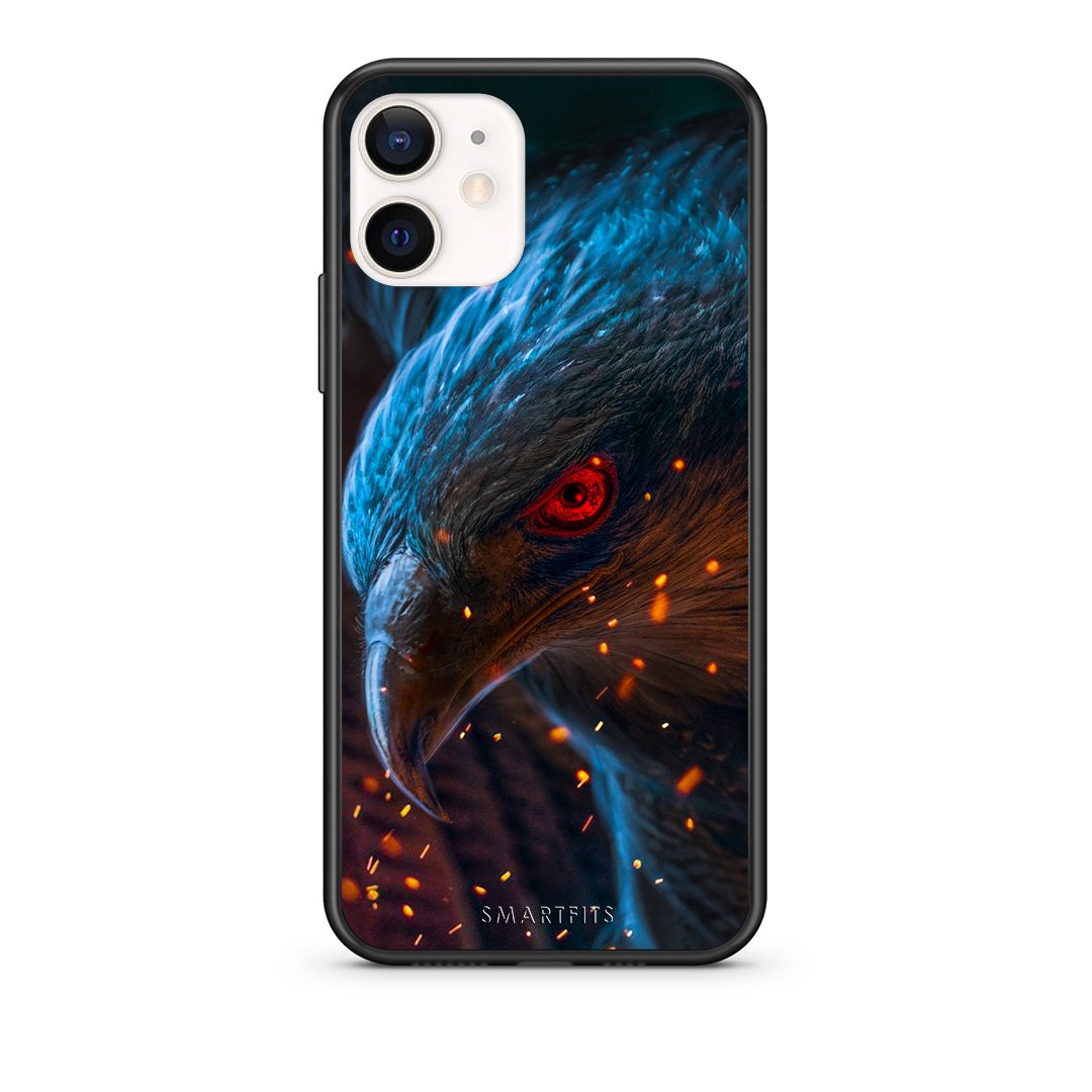 Θήκη iPhone 12 Mini Eagle PopArt από τη Smartfits με σχέδιο στο πίσω μέρος και μαύρο περίβλημα | iPhone 12 Mini Eagle PopArt case with colorful back and black bezels