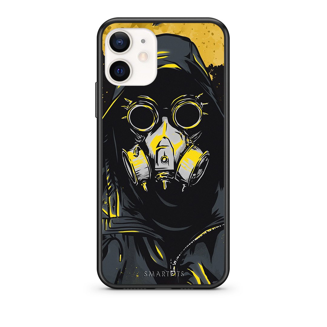 Θήκη iPhone 12 Mini Mask PopArt από τη Smartfits με σχέδιο στο πίσω μέρος και μαύρο περίβλημα | iPhone 12 Mini Mask PopArt case with colorful back and black bezels